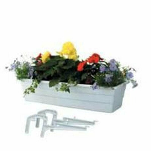 Plastique Dcn Planter 32x9x7in Plstc Wht 2710/6